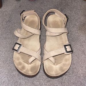 Tan sandals